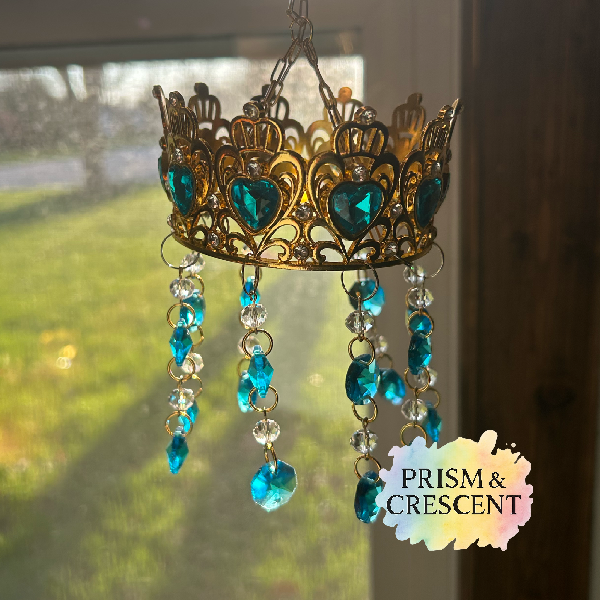 Blue Mini Crown Suncatcher