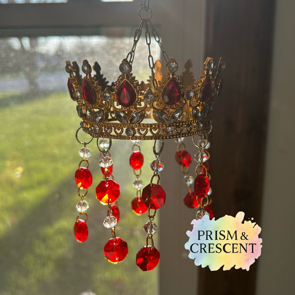 Ruby Red Mini Crown Suncatcher
