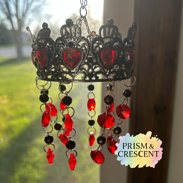 Red and Black Mini Crown Suncatcher