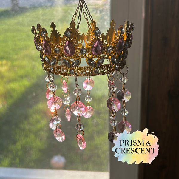 Pink Mini Crown Suncatcher