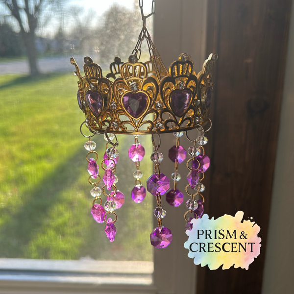 Purple Mini Crown Suncatcher