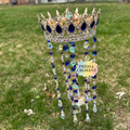Royal Sapphire Crown Suncatcher | Fantasy Window Prism | Handmade Hanging Crystal Decor | Fairycore Sun Catcher